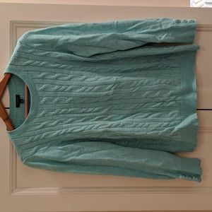 Lambswool blend Talbots cable knit sweater, size 1XP